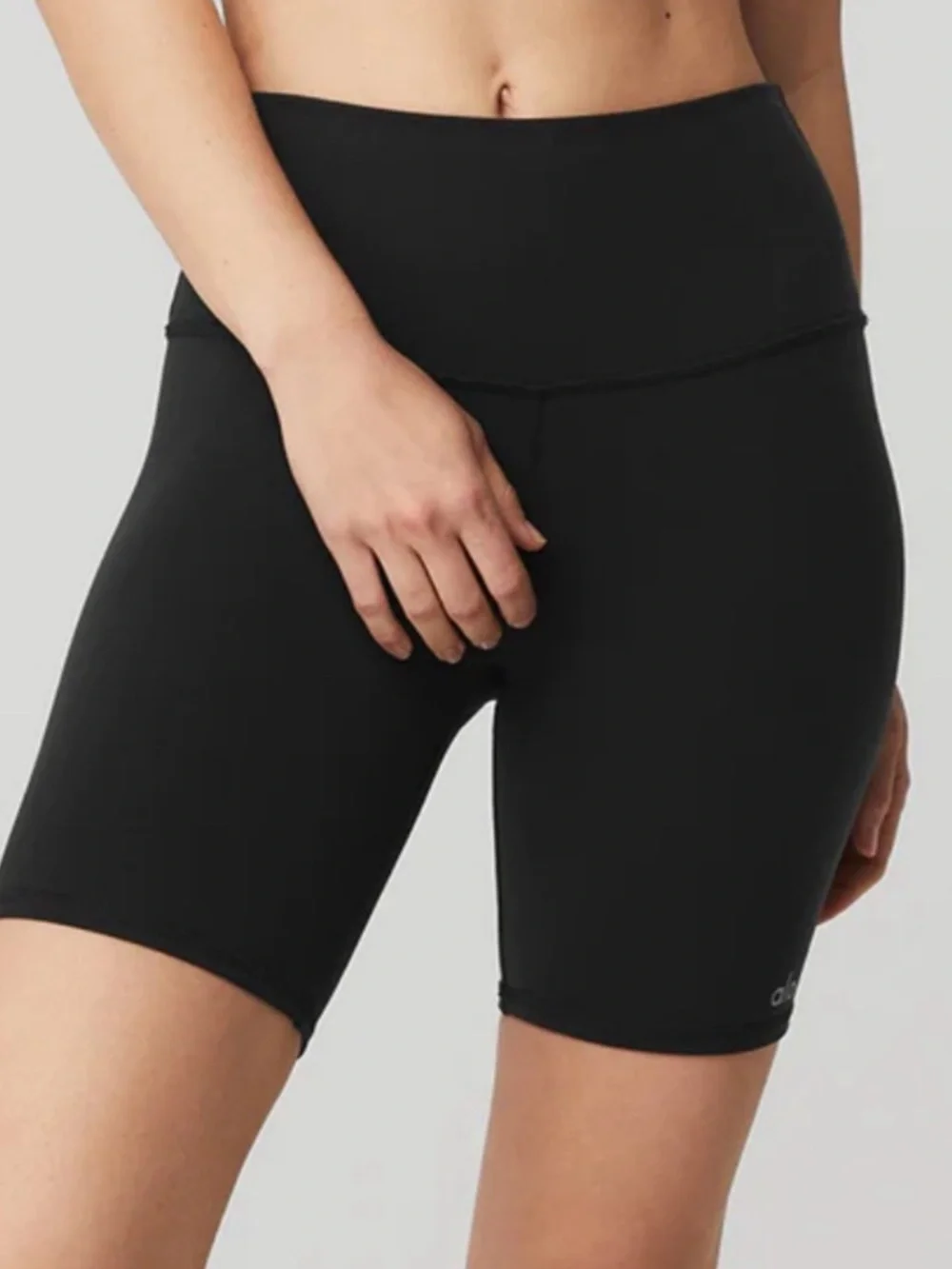 Alo High-Waist Black Bike Shorts